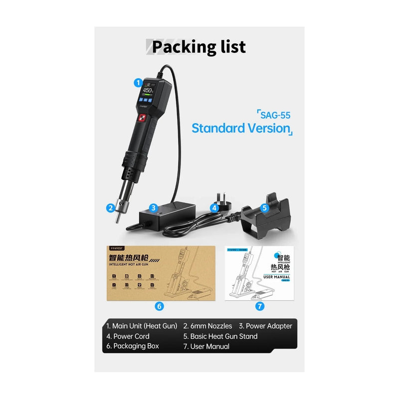 Load image into Gallery viewer, FNIRSI SAG-55 Handheld Portable Hot Air Gun 550W High-Power Set 1 - Standard
