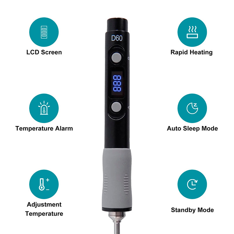 Load image into Gallery viewer, SEQURE D60B Pro Portable Mini Constant Temperature Electric Soldering Iron
