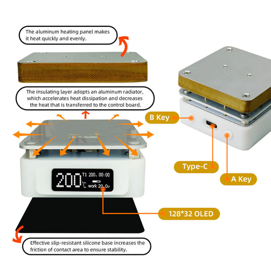 SEQURE T55 Smart Mini Constant Temp Adjustable Preheating Desoldering Station