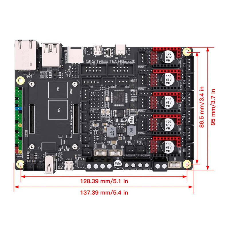 Load image into Gallery viewer, BIGTREETECH, MANTA Control Boards BIGTREETECH Manta M5P(12) - 1020000409 - BIGTREETECH - AMPANOVA
