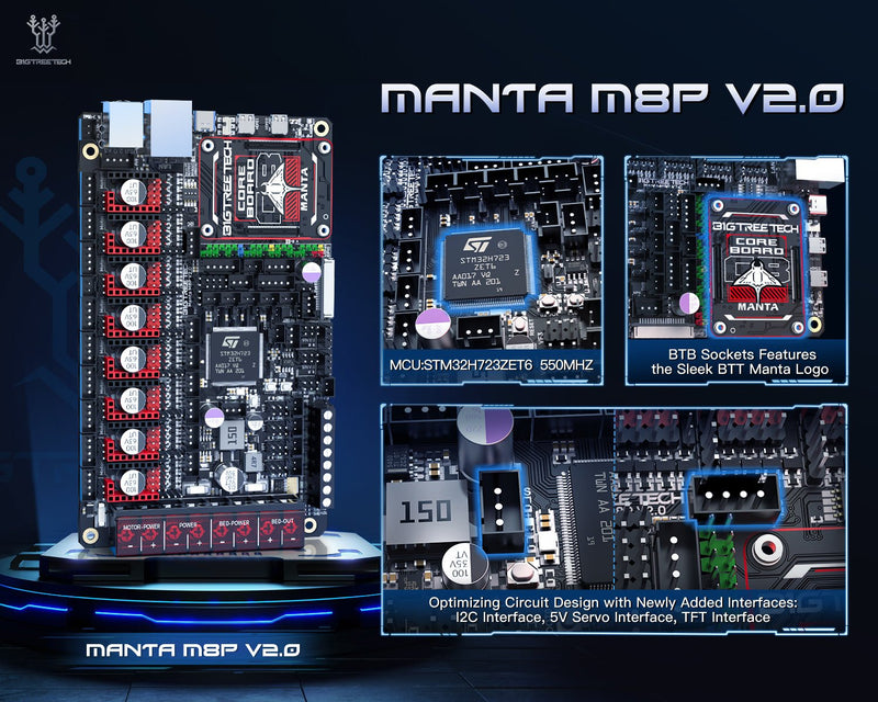 Load image into Gallery viewer, BIGTREETECH, MANTA Control Boards BIGTREETECH Manta M8P V2.0(42) - 1020000442 - BIGTREETECH - AMPANOVA
