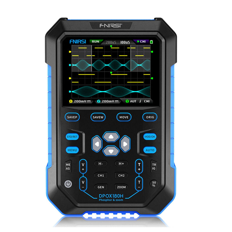 Load image into Gallery viewer, DPOX180H Handheld Dual Channel Digital Oscilloscope 180MHz Function Signal Generator Blue(9) - FN - DPOX180H - OSCP - BEU - Fnirsi - ALTWAYLAB
