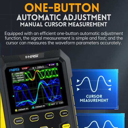 DPOX180H Handheld Dual Channel Digital Oscilloscope 180MHz Function Signal Generator Blue(4) - FN - DPOX180H - OSCP - BEU - Fnirsi - ALTWAYLAB