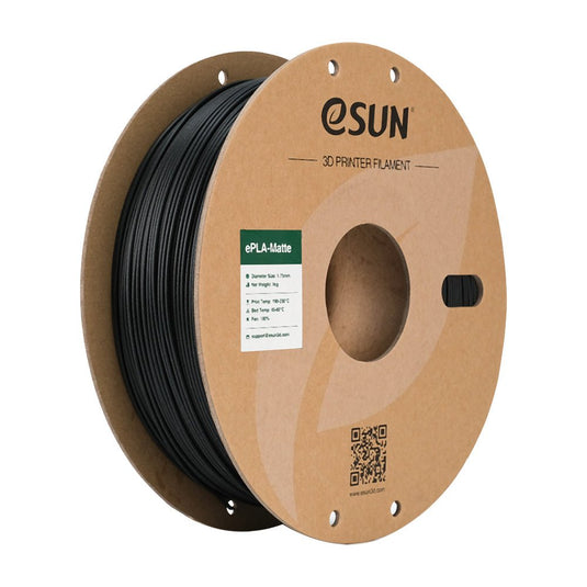 eSUN ePLA-Matte Filament, 1.75mm, 1000g, paper spool Deep Black(4) - ePLA-Matte-P175DB1 - ESUN - ALTWAYLAB