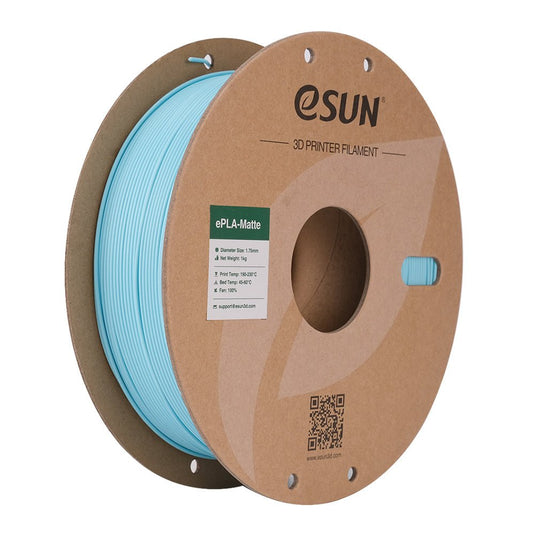 eSUN ePLA-Matte Filament, 1.75mm, 1000g, paper spool Light Blue(5) - ePLA-Matte-P175LU1 - ESUN - ALTWAYLAB