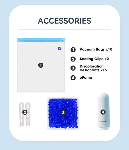 eSUN eVacuum Kit Pro – Filament Vacuum Storage Kit – 10 Bags, Pump – Filament Dryer (Image 7, 3d printing) – eSUN AMPANOVA