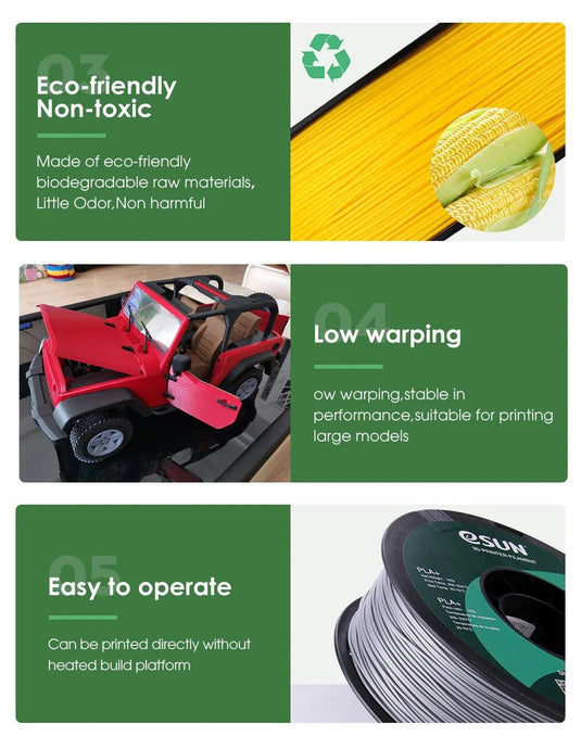 eSUN PLA+ Filament 1.75mm 1000g plastic spool – (Image 4, PLA+) – eSUN AMPANOVA