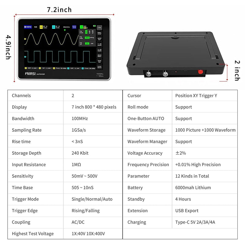 Load image into Gallery viewer, FNIRSI 1014D / FNIRSI 1013D Dual - Cnannel Digital Oscilloscopes FNIRSI 1013D Dual - Cnannel Digital Oscilloscope(8) - FN - 1013D - OSCP - FNIRSI - ALTWAYLAB
