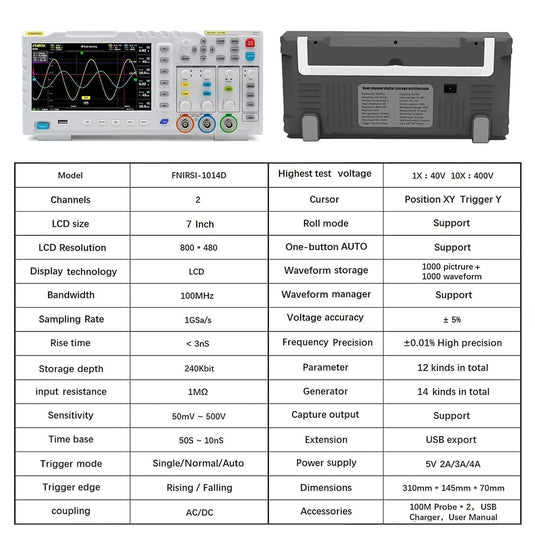 FNIRSI 1014D / FNIRSI 1013D Dual - Cnannel Digital Oscilloscopes FNIRSI 1013D Dual - Cnannel Digital Oscilloscope(12) - FN - 1013D - OSCP - FNIRSI - ALTWAYLAB