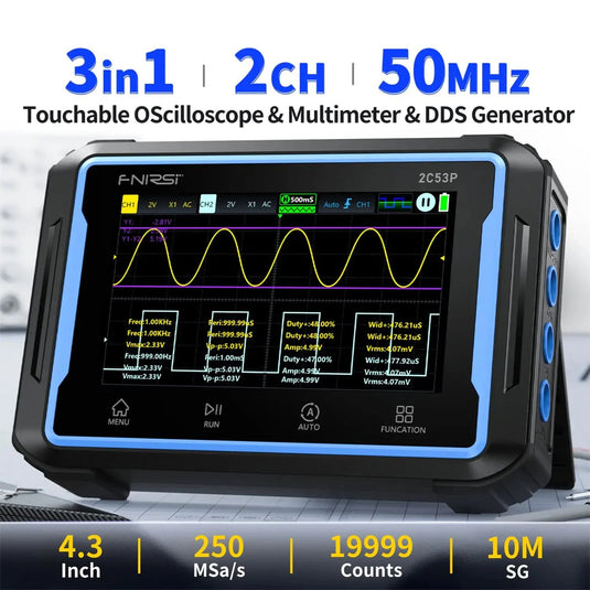 FNIRSI 2C53P 3 - in - 1 Dual Channel Tablet Oscilloscope Multimeter Function Generator (1) - FN - 2C53P - DCHTO - M - FG - FNIRSI - ALTWAYLAB