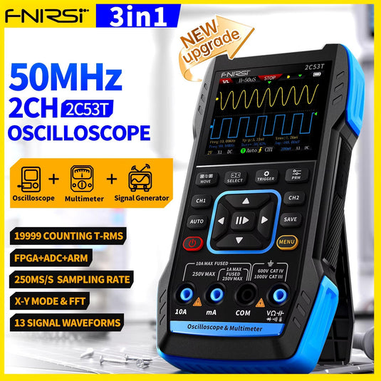 FNIRSI 2C53T Upgraded 3 - IN - 1 Oscilloscope Multimeter Signal Generator (2) - FN - 2C53T - OMSG - ST - FNIRSI - ALTWAYLAB