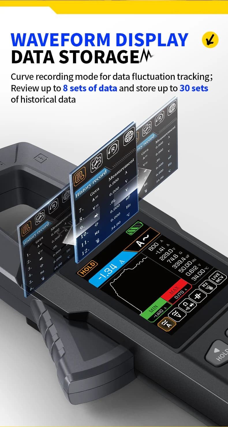 Load image into Gallery viewer, FNIRSI DMC - 100 High - Precision Intelligent Clamp Meter (12) - FN - DMC - 100 - CLM - FNIRSI - AMPANOVA
