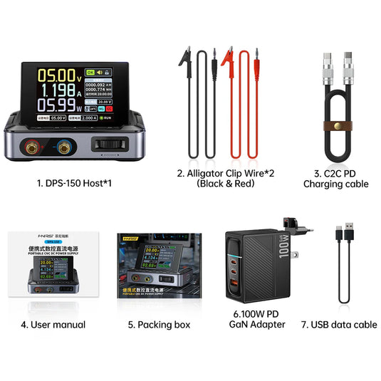 FNIRSI DPS - 150 Programmable Mini Portable DC Power Supply Option(9) - FN - DPS150 - PDC - PS - OP - FNIRSI - ALTWAYLAB