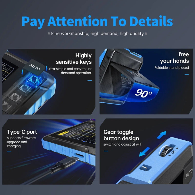 Load image into Gallery viewer, FNIRSI DSO - 152 2.8" Mini Pocket Handheld Digital DSO Oscilloscope - Basic Version Blue – (Image 4, ) – FNIRSI AMPANOVA
