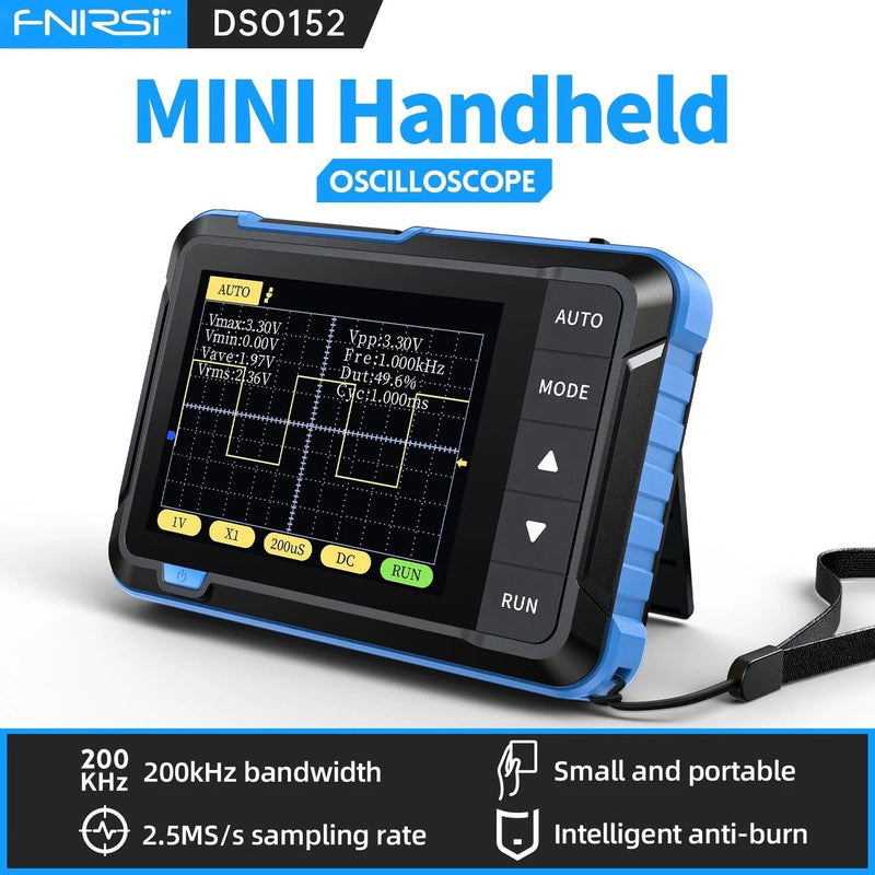 Load image into Gallery viewer, FNIRSI DSO - 152 2.8" Mini Pocket Handheld Digital DSO Oscilloscope - Basic Version Blue – (Image 8, ) – FNIRSI AMPANOVA
