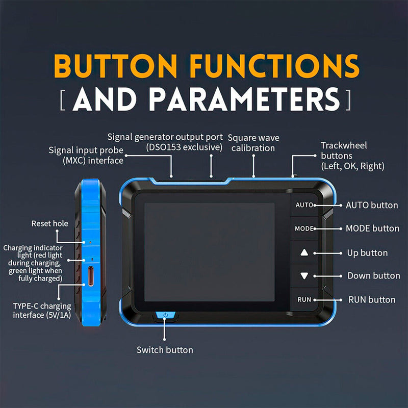 Load image into Gallery viewer, FNIRSI DSO - 153 2 - IN - 1 Mini Digital Oscilloscope Waveform Generator FNIRSI DSO - 153 / Standard(7) - FN - DSO - 153 - MDO - ST - FNIRSI - ALTWAYLAB
