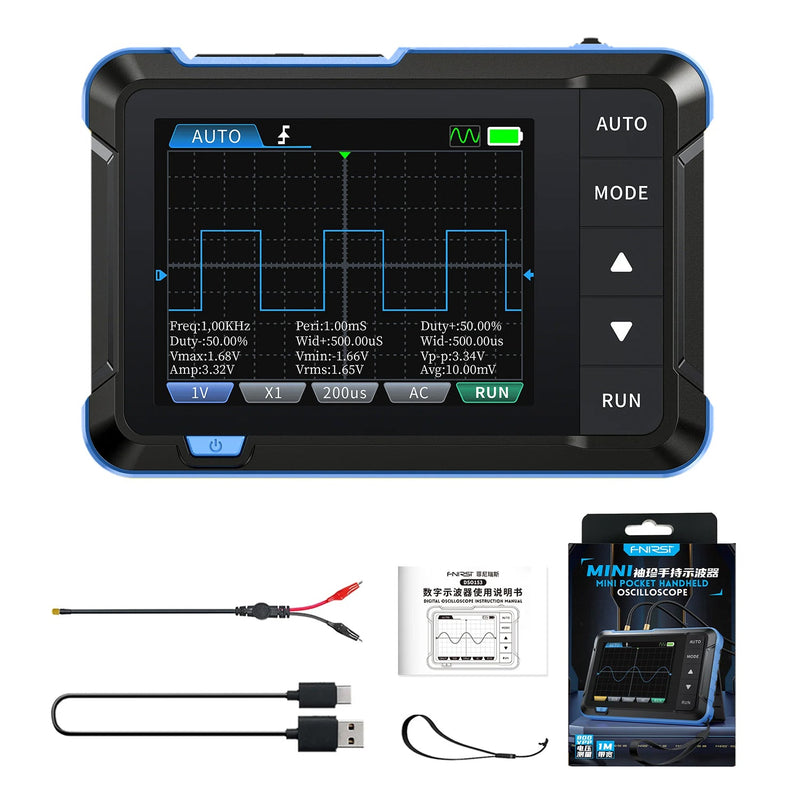 Load image into Gallery viewer, FNIRSI DSO - 153 2 - IN - 1 Mini Digital Oscilloscope Waveform Generator FNIRSI DSO - 153 / Standard(12) - FN - DSO - 153 - MDO - ST - FNIRSI - ALTWAYLAB
