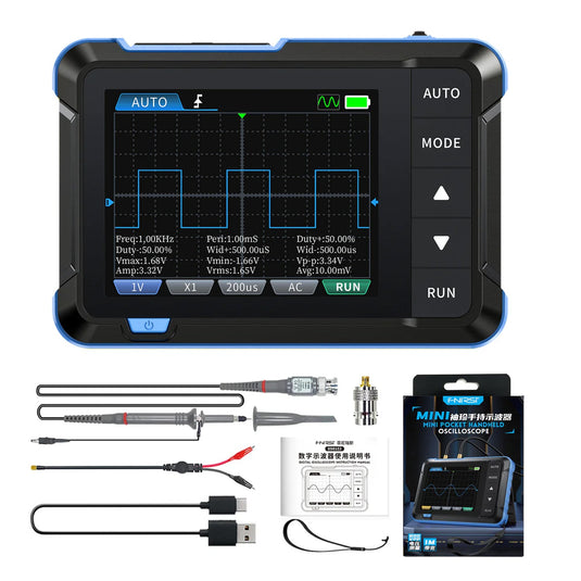 Fnirsi DSO - 153 Portable Oscilloscope + FNIRSI P6100 Oscilloscope Probe DC - 6MHz DC - 100MHz Scope Clip Probe (1) - FN - DSO - 153 - MDO - ST_FN - P6100 - OSCP - PROBE - FNIRSI - AMPANOVA