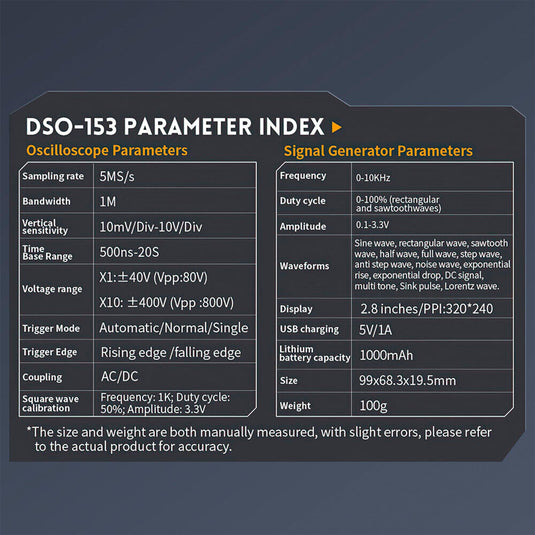 Fnirsi DSO - 153 Portable Oscilloscope + FNIRSI P6100 Oscilloscope Probe DC - 6MHz DC - 100MHz Scope Clip Probe (11) - FN - DSO - 153 - MDO - ST_FN - P6100 - OSCP - PROBE - FNIRSI - AMPANOVA