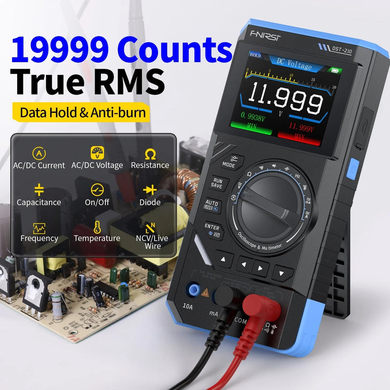 Load image into Gallery viewer, FNIRSI DST - 210 Handheld 3 - IN 1 Handheld Digital Oscilloscope Signal Generator (6) - FN - DST - 210 - DO - SG - FNIRSI - AMPANOVA
