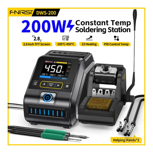 FNIRSI DWS-200 200W Soldering Iron Station Full Set 9 Tips – (Image 3, ) – FNIRSI AMPANOVA