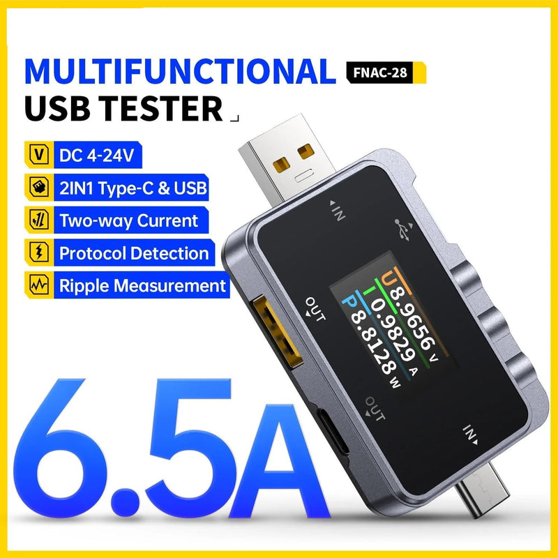 Load image into Gallery viewer, FNIRSI FNAC - 28 USB Tester (2) - FN - FNAC - 28 - TDVAP - CM - FNIRSI - AMPANOVA
