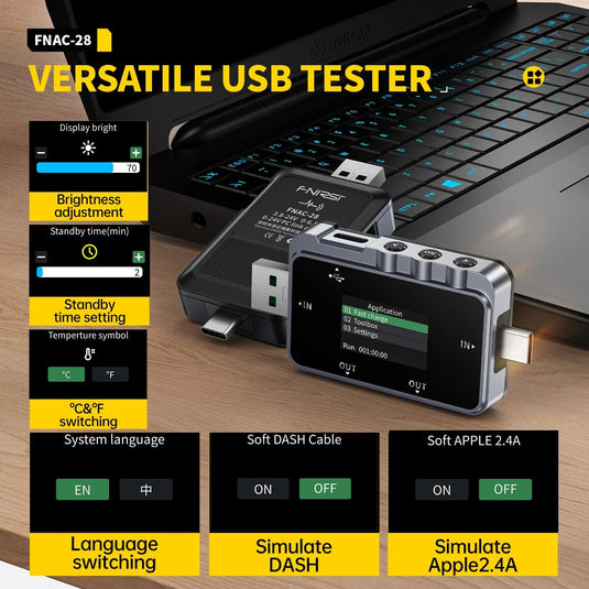 FNIRSI FNAC - 28 USB Tester (6) - FN - FNAC - 28 - TDVAP - CM - FNIRSI - AMPANOVA