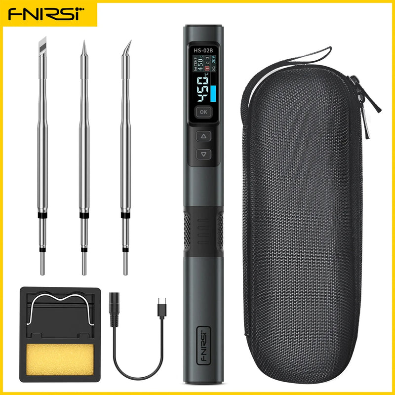 Load image into Gallery viewer, FNIRSI HS - 02 Intelligent Soldering Iron HS - 02B / 3 Tips (I / IS / K)(13) - FNIRSI - ALTWAYLAB
