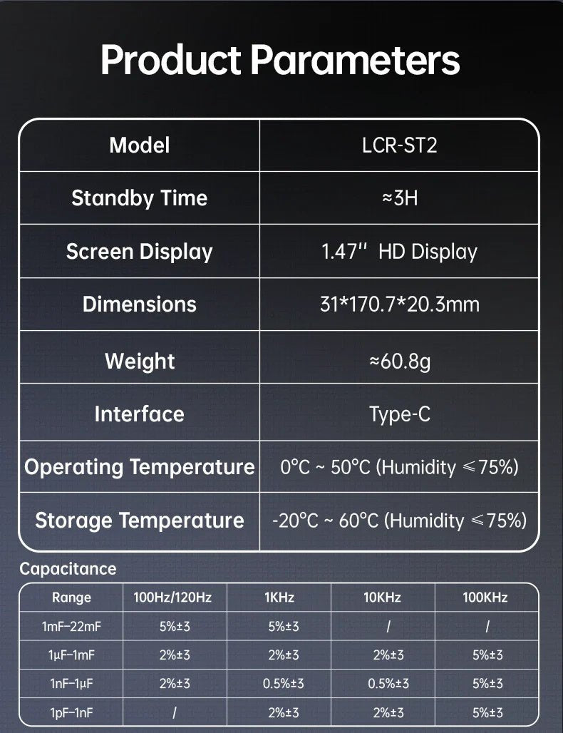 Load image into Gallery viewer, FNIRSI LCR - ST2 100K LCR ESR Meter 2 - in - 1 Digital Tweezers Bridge – (Image 10, ) – FNIRSI AMPANOVA
