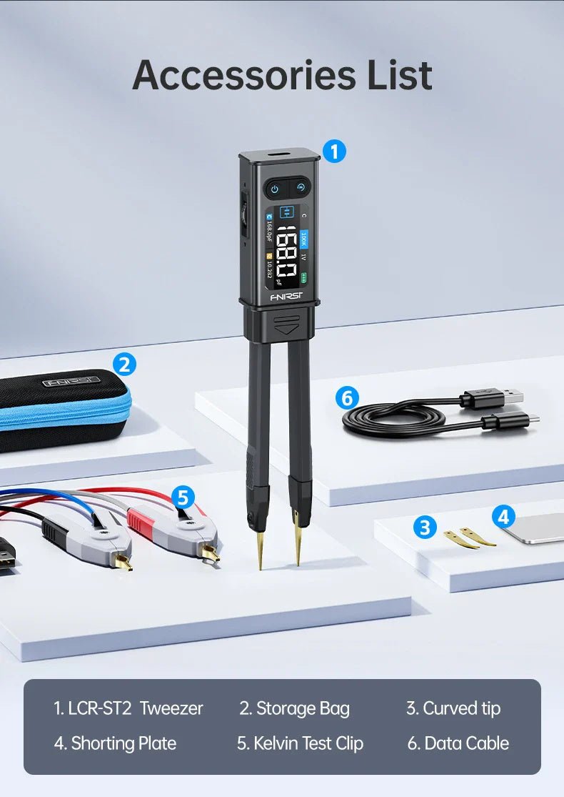 Load image into Gallery viewer, FNIRSI LCR - ST2 100K LCR ESR Meter 2 - in - 1 Digital Tweezers Bridge – (Image 16, ) – FNIRSI AMPANOVA
