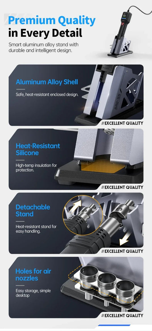 FNIRSI SAG - 55 Handheld Portable Hot Air Gun 550W High - Power Set 2 - Pro – (Image 11, ) – FNIRSI AMPANOVA