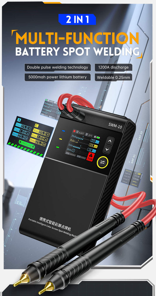 FNIRSI SWM - 10 Portable Battery Spot Welder (2) - FN - SWM - 10 - PBSW - Fnirsi - ALTWAYLAB