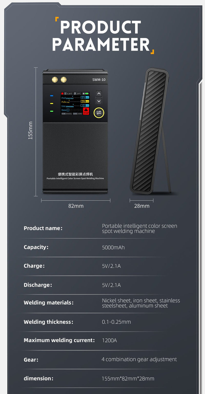 Load image into Gallery viewer, FNIRSI SWM - 10 Portable Battery Spot Welder (11) - FN - SWM - 10 - PBSW - Fnirsi - ALTWAYLAB
