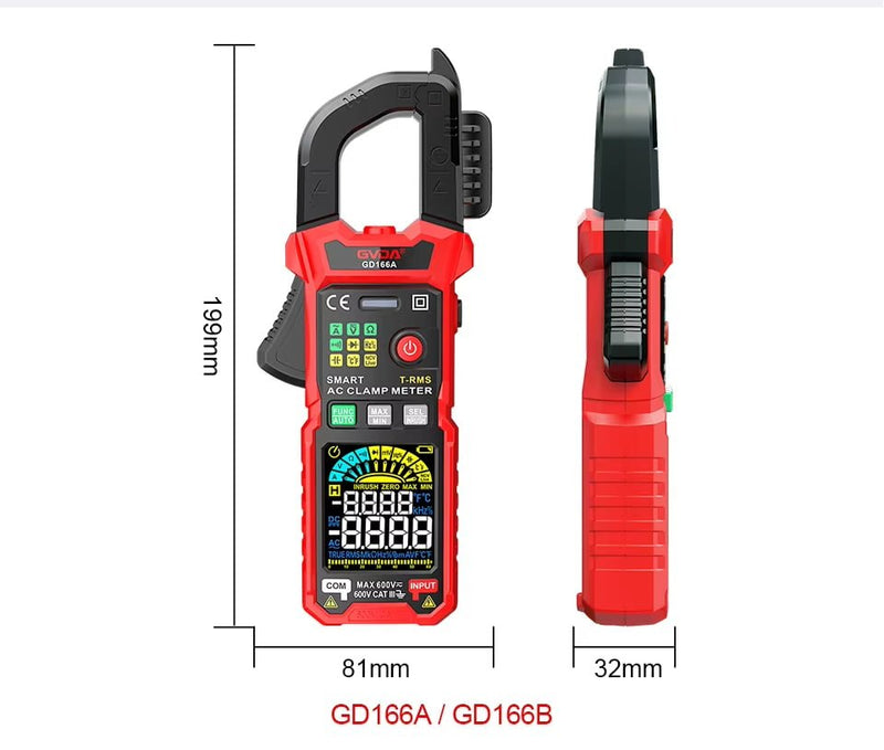 Load image into Gallery viewer, GVDA Digital Clamp Meter GD166/168 – (Image 12, imp) – GVDA AMPANOVA
