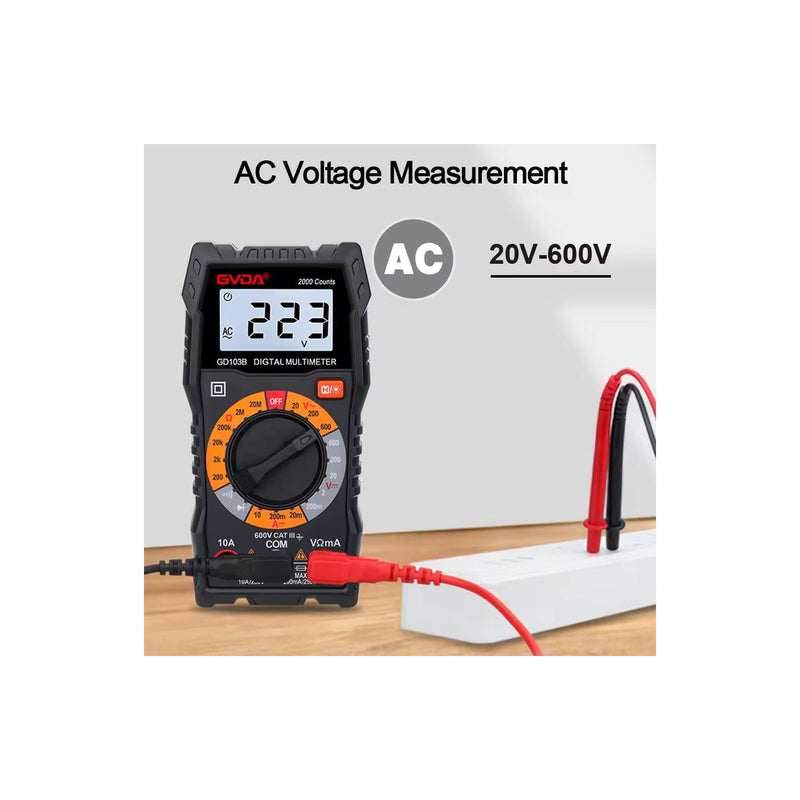 Load image into Gallery viewer, GVDA GD103B 2000 Counts Manual Range Pocket Digital Multimter – Multimeter (Image 6, ) – GVDA AMPANOVA
