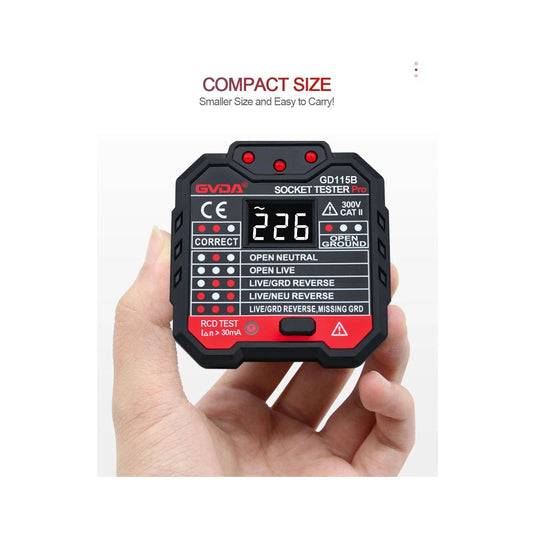 GVDA GD115C Socket Tester UK Plug – Socket Tester (Image 2, ) – GVDA AMPANOVA