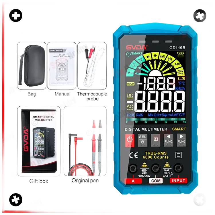 Load image into Gallery viewer, GVDA GD119 Digital Multimeter with Smart Measure – (Image 8, imp) – GVDA AMPANOVA

