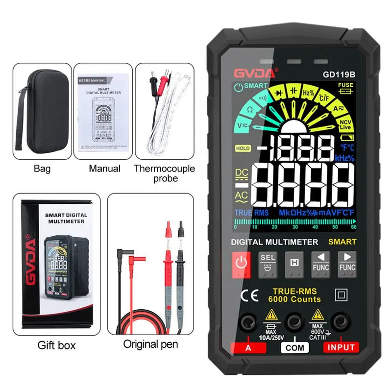 Load image into Gallery viewer, GVDA GD119 Digital Multimeter with Smart Measure – (Image 3, imp) – GVDA AMPANOVA

