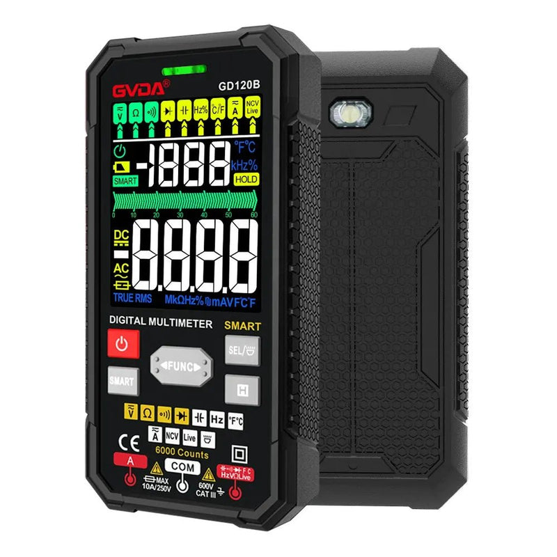 Load image into Gallery viewer, GVDA GD120B Digital Multimeter with Smart Measure and Color LCD – (Image 1, imp) – GVDA AMPANOVA
