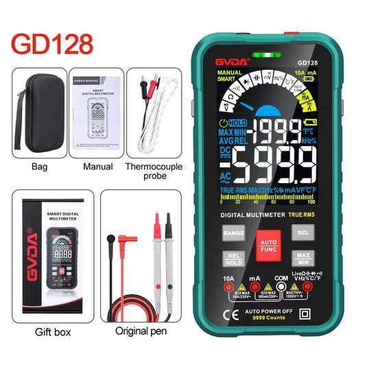 GVDA GD128 Digital Multimeter with Smart Measure and Color LCD – (Image 2, imp) – GVDA AMPANOVA