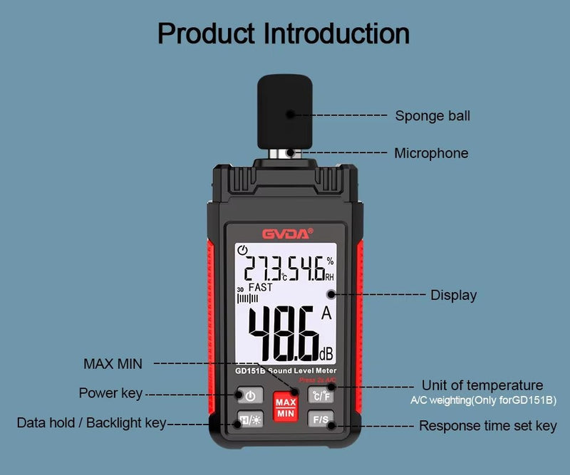 Load image into Gallery viewer, GVDA GD151A, GD151B Sound Level Meters – (Image 7, imp) – GVDA AMPANOVA
