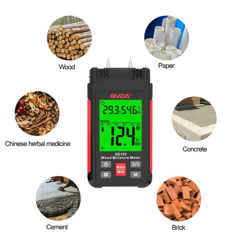 Load image into Gallery viewer, GVDA GD153 Wood Moisture Meter – (Image 4, imp) – GVDA AMPANOVA
