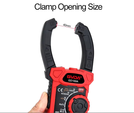 GVDA GD169A Digital Clamp Meter 1000V 1000A VA Color LCD – (Image 3, imp) – GVDA AMPANOVA