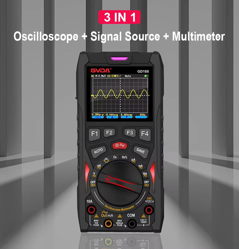 Load image into Gallery viewer, GVDA GD188 3 in 1 Multimeter Combining a Digital Oscilloscope, Signal Generator – (Image 5, imp) – GVDA AMPANOVA
