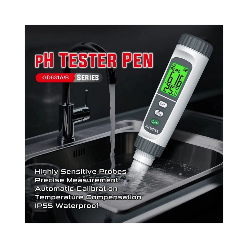 Load image into Gallery viewer, GVDA GD631B PH meter Type C Rechargeable – pH Meter (Image 8, ) – GVDA AMPANOVA

