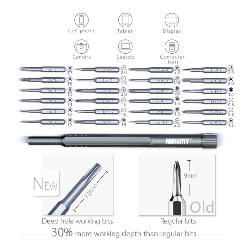 Load image into Gallery viewer, Jakemy JM-8168 Precision Mini Magnetic Screwdriver 25 In 1 Set – Tool Kit (Image 4, screwdriver) – Jakemy AMPANOVA
