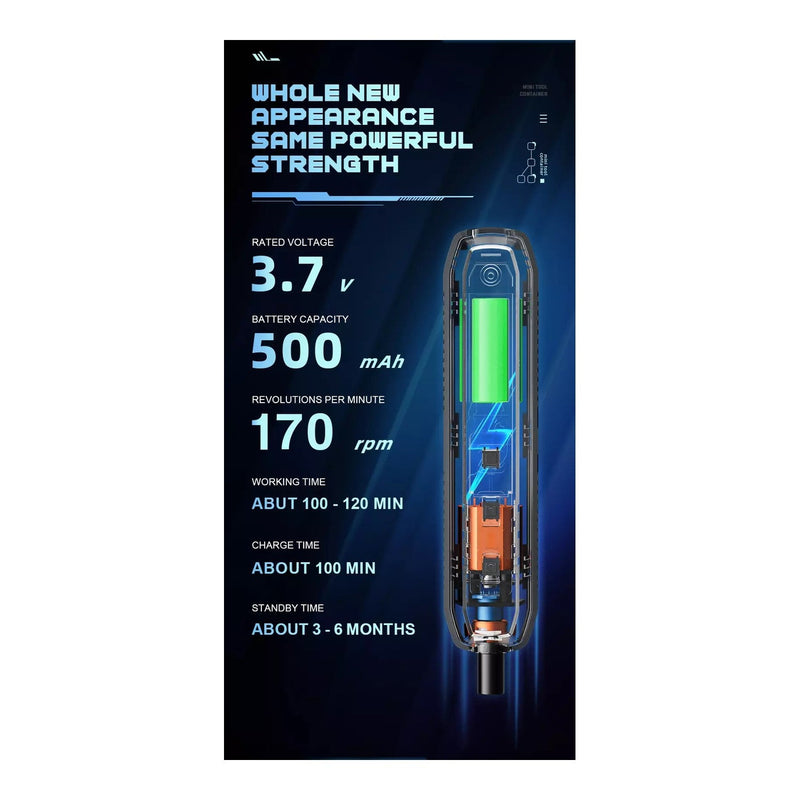 Load image into Gallery viewer, Jakemy JM-8193 Electric Torque Screwdriver 180 in 1 Set – Tool Kit (Image 10, screwdriver) – Jakemy AMPANOVA
