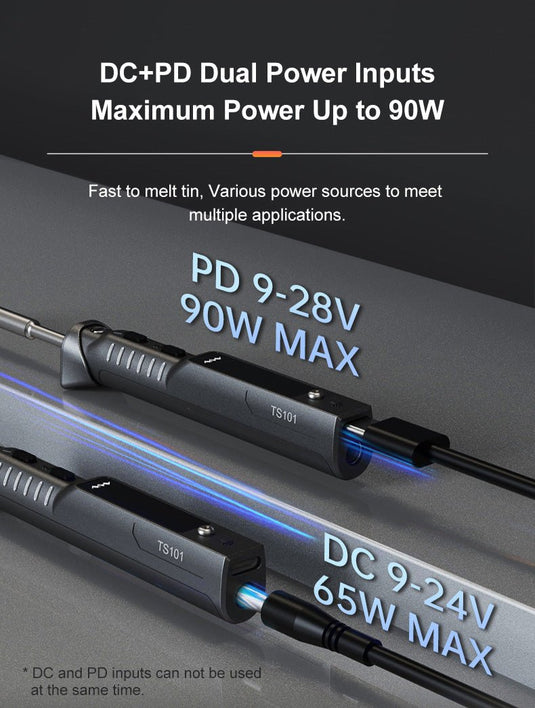 MINIWARE TS101 Soldering Iron (B2) Black + 65W Charger + Mini Stand (4) - MNWTS101B2 - SI - BK - 65W - MINIWARE - AMPANOVA