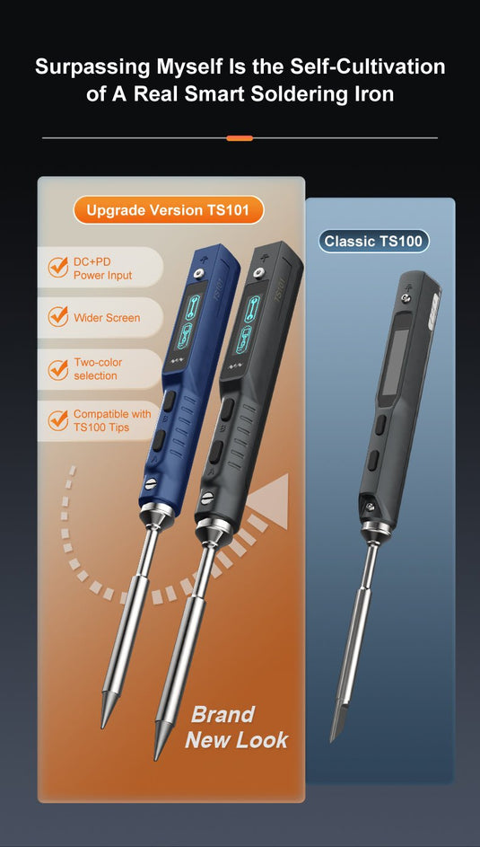 MINIWARE TS101 Soldering Iron (B2) Blue + 65W Charger + Mini Stand (2) - MNWTS101B2 - SI - BU - 65W - MINIWARE - AMPANOVA