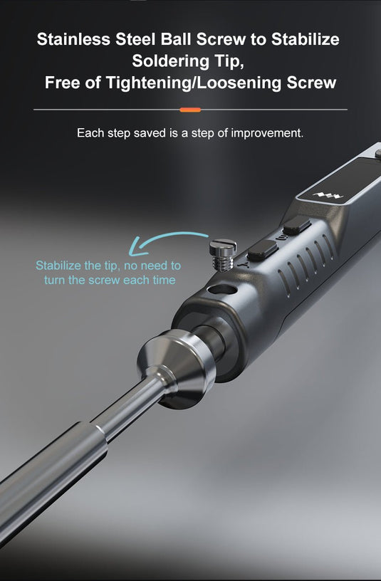 MINIWARE TS101 Soldering Iron (BC2) Black + 65W Charger + Mini Stand (10) - MNWTS101BC2 - SI - BK - 65W - MINIWARE - AMPANOVA